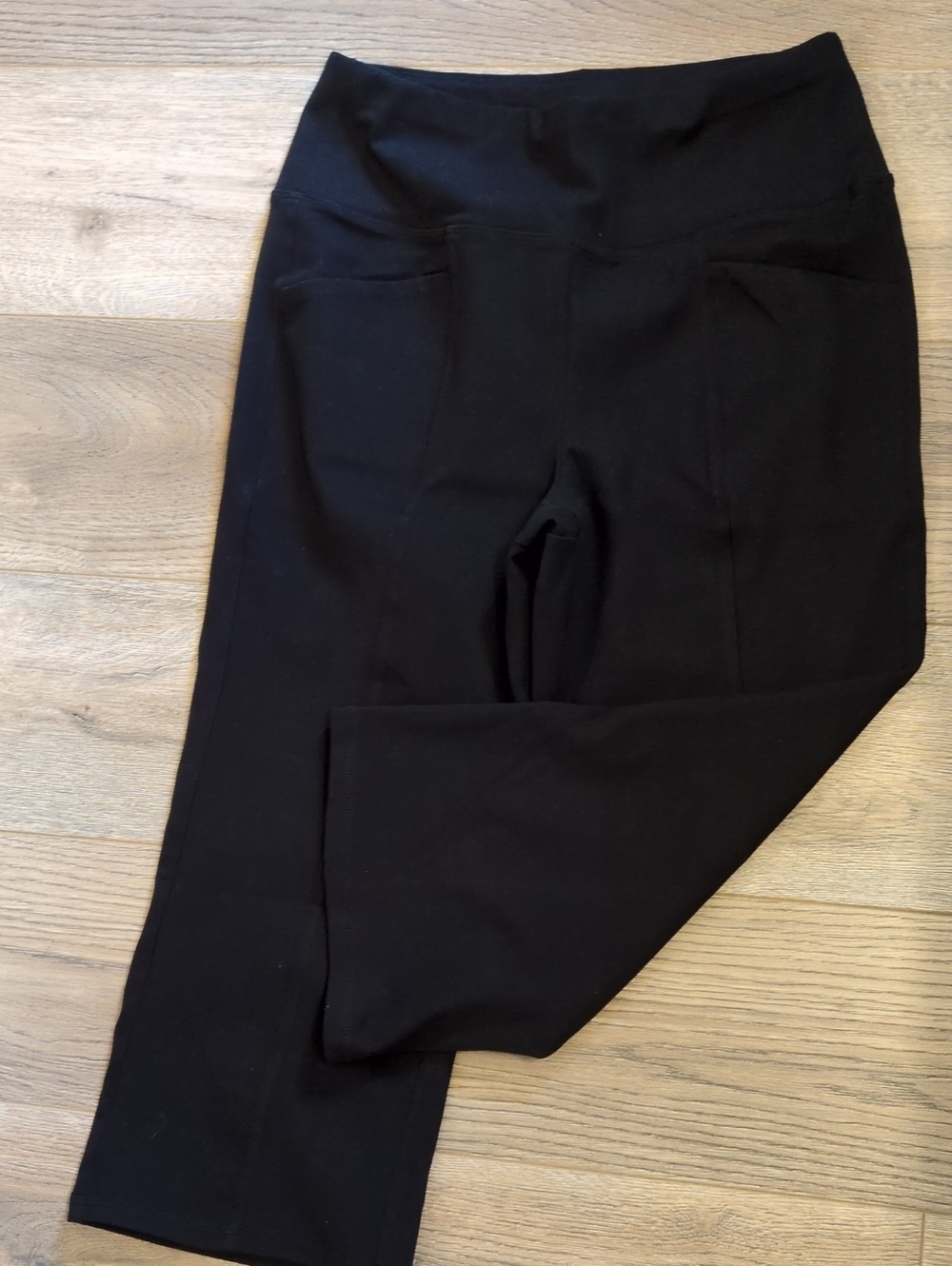 High-Rise Black Ponte Leggings for Women
